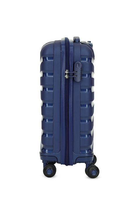 Koyu Lacivert PP Desenli Küçük-Kabin Boy Valiz