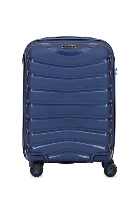 Koyu Lacivert PP Desenli Küçük-Kabin Boy Valiz