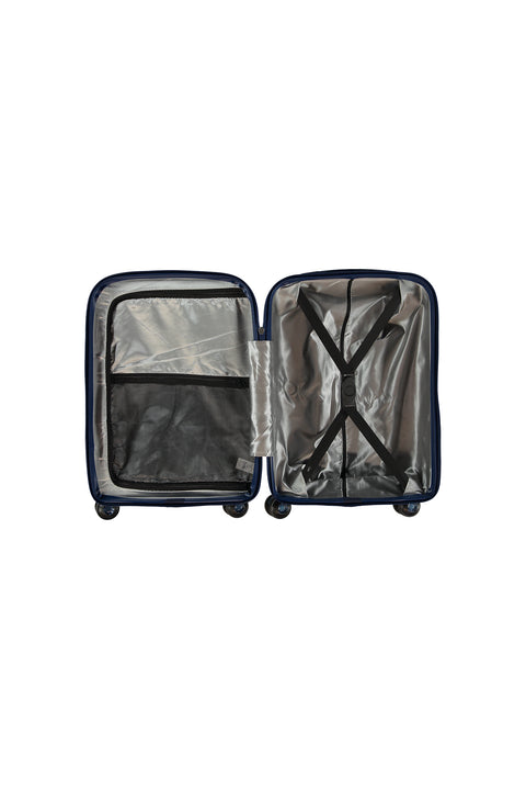 Koyu Lacivert PP Desenli Küçük-Kabin Boy Valiz