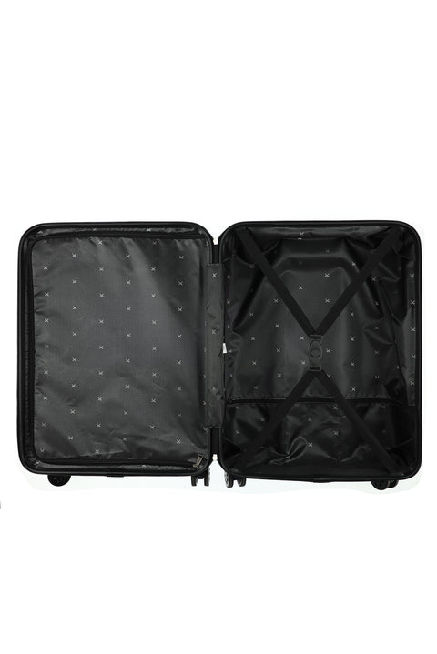 Siyah ABS Desenli Orta Boy Valiz