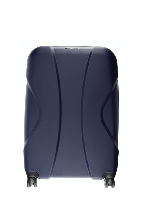 Koyu Lacivert ABS Desenli Büyük Boy Valiz