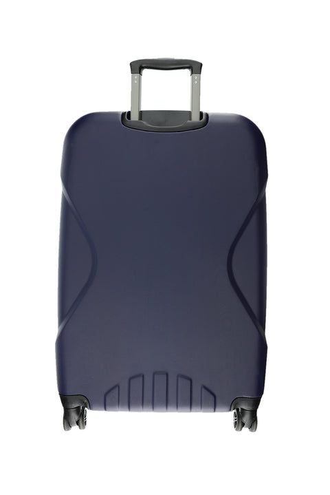 Koyu Lacivert ABS Desenli Büyük Boy Valiz