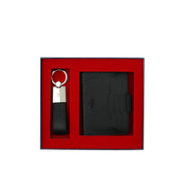 Siyah 2'li Deri Kartlık & Anahtarlık Set