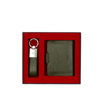 Orta Haki 2'li Deri Kartlık & Anahtarlık Set