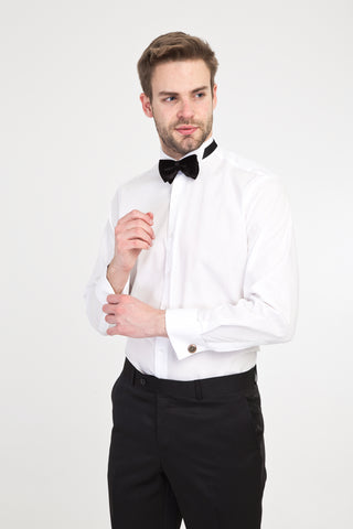  Beyaz Ata Yaka Klasik Pamuk Gömlek