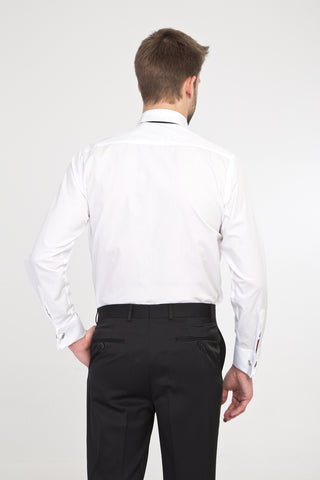  Beyaz Ata Yaka Klasik Pamuk Gömlek