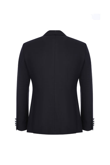  Siyah Slim Fit Dar Kesim Şal Yaka Smokin & Damatlık