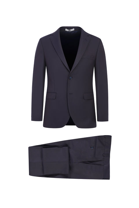 Koyu Bordo 7 Drop Slim Fit Dar Kesim Kuşgözü Takım Elbise