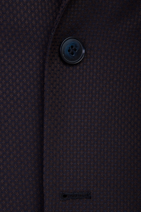 Koyu Bordo 7 Drop Slim Fit Dar Kesim Kuşgözü Takım Elbise