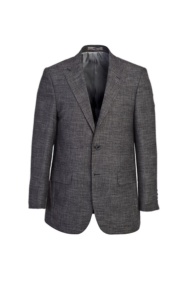 Siyah Relaxed Fit Rahat Kesim Klasik Desenli Ceket