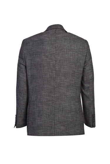 Siyah Relaxed Fit Rahat Kesim Klasik Desenli Ceket