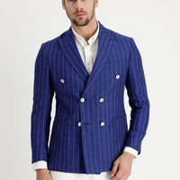 Orta Lacivert 7 Drop Slim Fit Dar Kesim Ceket