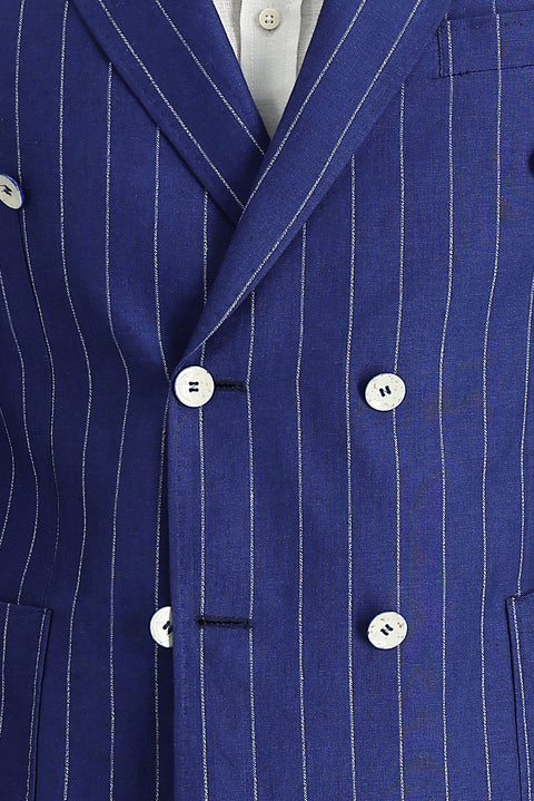 Orta Lacivert 7 Drop Slim Fit Dar Kesim Ceket