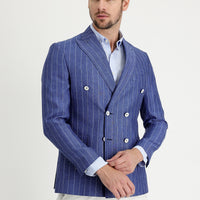 Açık Mavi 7 Drop Slim Fit Dar Kesim Ceket