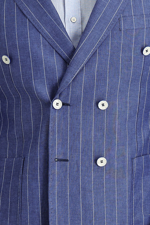 Açık Mavi 7 Drop Slim Fit Dar Kesim Ceket