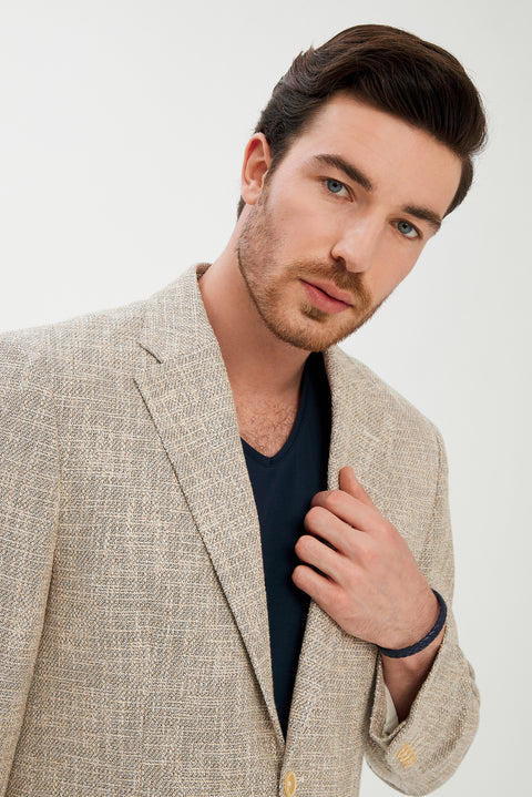 Light Grey 6 Drop Regular Fit Standard Cut Jacket