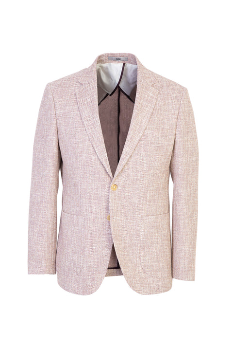 Açık Bordo 7 Drop Slim Fit Dar Kesim Ceket