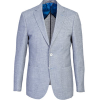 Açık Mavi 7 Drop Slim Fit Dar Kesim AK KUŞGÖZÜ CEKET