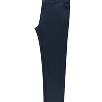 Dark Navy Regular Fit Standard Cut Lycra Canvas / Chino Trousers