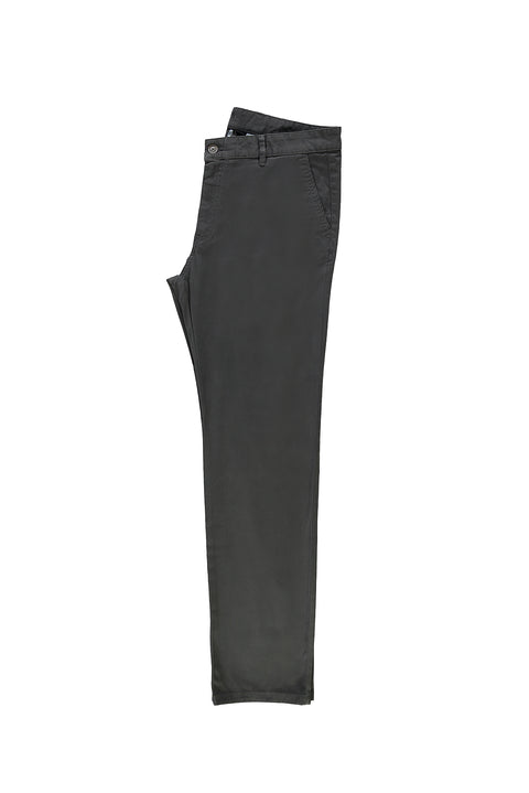 Orta Füme 6 Drop Regular Fit Standart Kesim Likralı Kanvas / Chino Pantolon