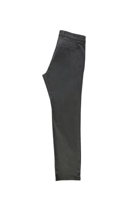 Orta Füme Relaxed Fit Rahat Kesim Likralı Kanvas / Chino Pantolon