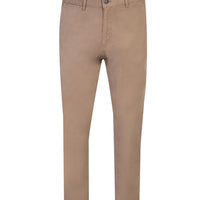 Koyu Bej Slim Fit Dar Kesim Likralı Kanvas / Chino Pantolon