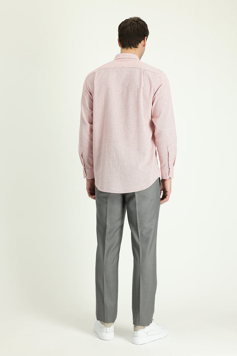 Açık Gri Melanj 7 Drop Slim Fit Dar Kesim Klasik Kumaş Pantolon