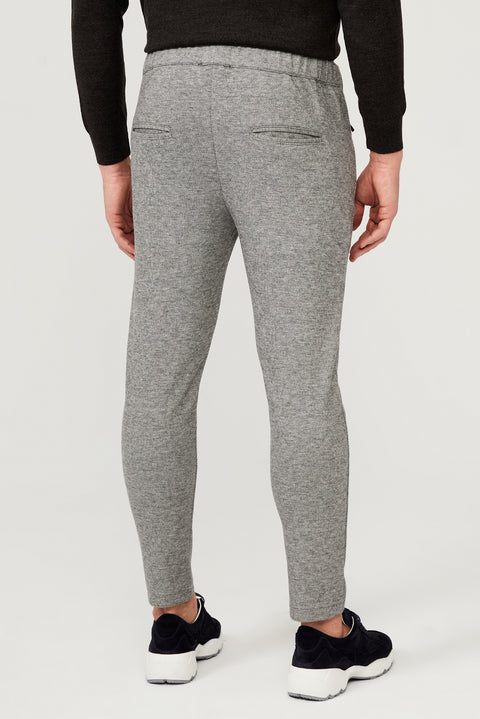 Orta Gri Slim Fit Dar Kesim Beli Lastikli İpli Jogger Pantolon