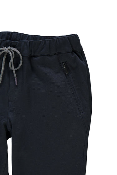 Orta Lacivert Slim Fit Dar Kesim Beli Lastikli İpli Jogger Pantolon