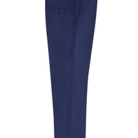 Koyu Mavi  Slim Fit Dar Kesim Yünlü Klasik Kumaş Pantolon