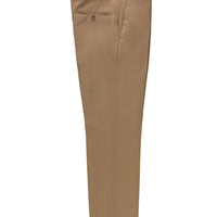 Açık Kahve  Slim Fit Dar Kesim Yünlü Klasik Kumaş Pantolon