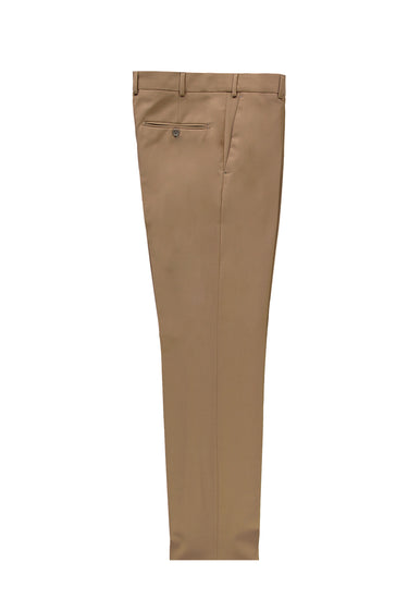 Açık Kahve  Slim Fit Dar Kesim Yünlü Klasik Kumaş Pantolon