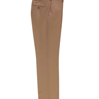 Açık Kahve  Relaxed Fit Rahat Kesim Yünlü Klasik Kumaş Pantolon