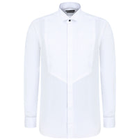 Beyaz Ata Yaka Slim Fit Dar Kesim Pamuk Gömlek