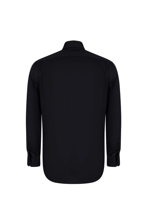 Siyah Uzun Kol Non Iron Klasik Gömlek