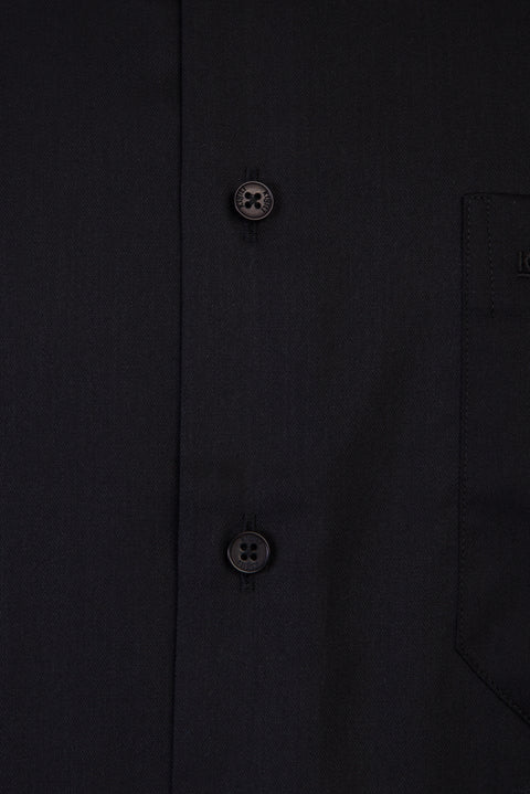 Siyah Uzun Kol Non Iron Klasik Gömlek