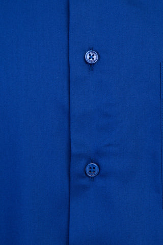  Saks Mavi Uzun Kol Non Iron Klasik Gömlek