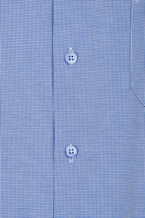 Açık Mavi Regular Fit Kısa Kol Desenli Gömlek