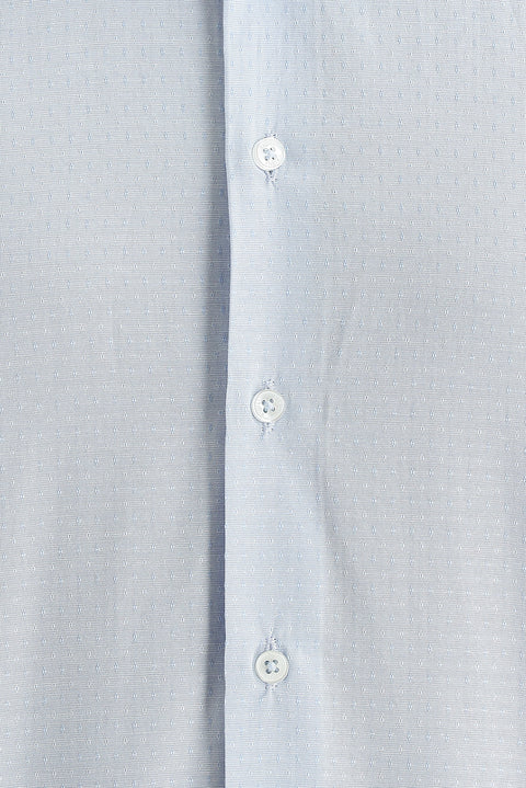 Mavi Uzun Kol Slim Fit Dar Kesim Desenli Gömlek