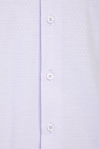  Lila Uzun Kol Slim Fit Dar Kesim Desenli Gömlek