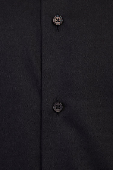 Siyah Uzun Kol Slim Fit Dar Kesim Non Iron Klasik Gömlek