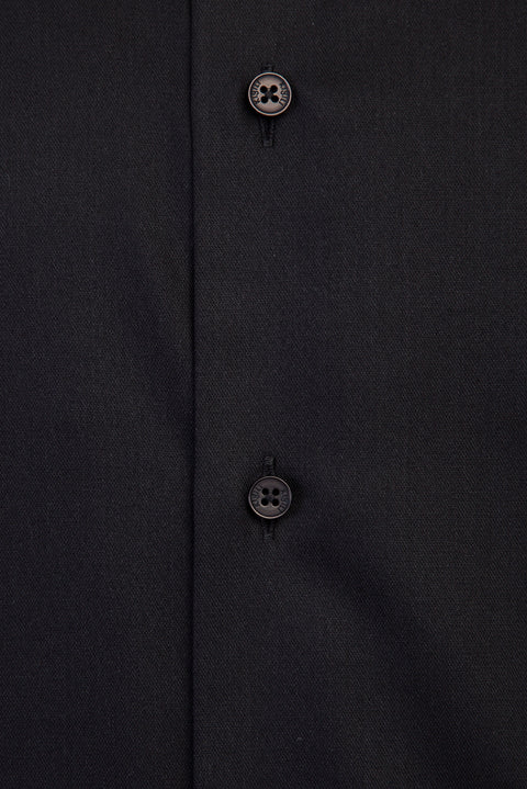 Siyah Uzun Kol Slim Fit Dar Kesim Non Iron Klasik Gömlek