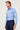 Aqua Mavisi Uzun Kol Slim Fit Dar Kesim Non Iron Saten Klasik Pamuklu Gömlek