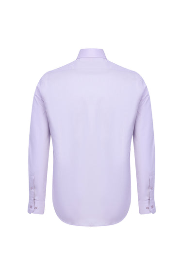  Lila Uzun Kol Slim Fit Dar Kesim Non Iron Klasik Pamuklu Gömlek