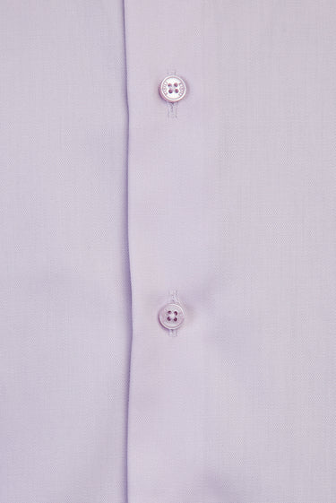  Lila Uzun Kol Slim Fit Dar Kesim Non Iron Klasik Pamuklu Gömlek