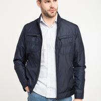 Orta Lacivert Slim Fit Dar Kesim Mevsimlik Spor Mont