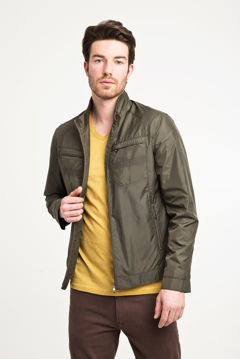 Medium Khaki Slim Fit Narrow Cut Seasonal Sport Jacket