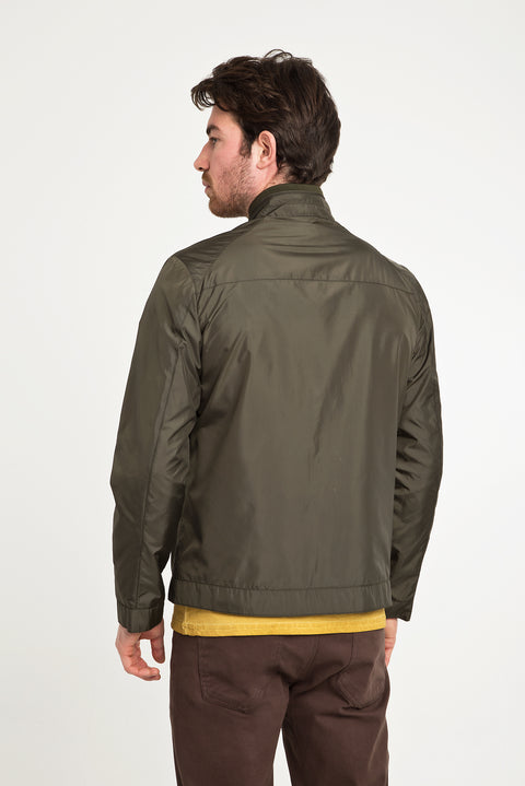 Medium Khaki Slim Fit Narrow Cut Seasonal Sport Jacket