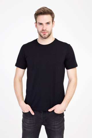  Siyah Bisiklet Yaka Slim Fit Dar Kesim Tişört