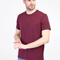 Vişne Bisiklet Yaka Slim Fit Dar Kesim Tişört